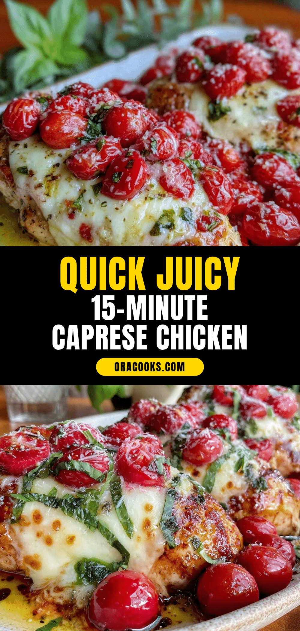 quick 15-minute Caprese chicken recipe