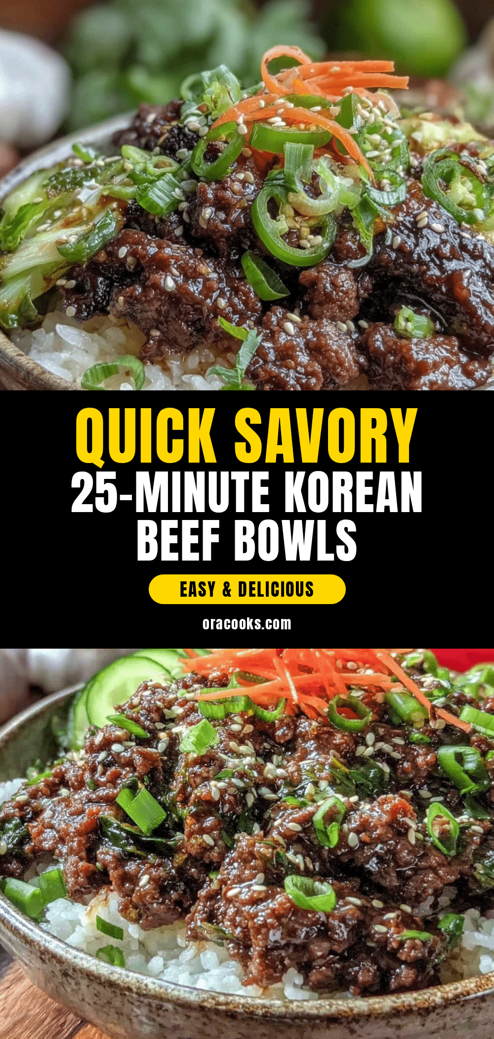 quick savory korean beef bowls recipe