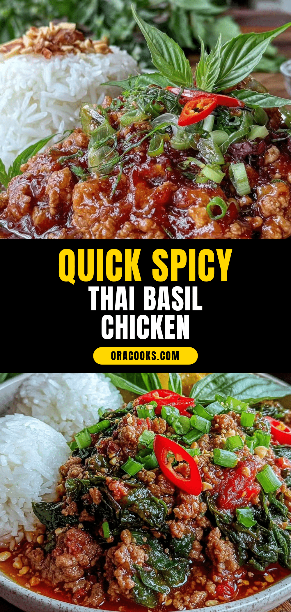 quick spicy thai basil chicken recipe