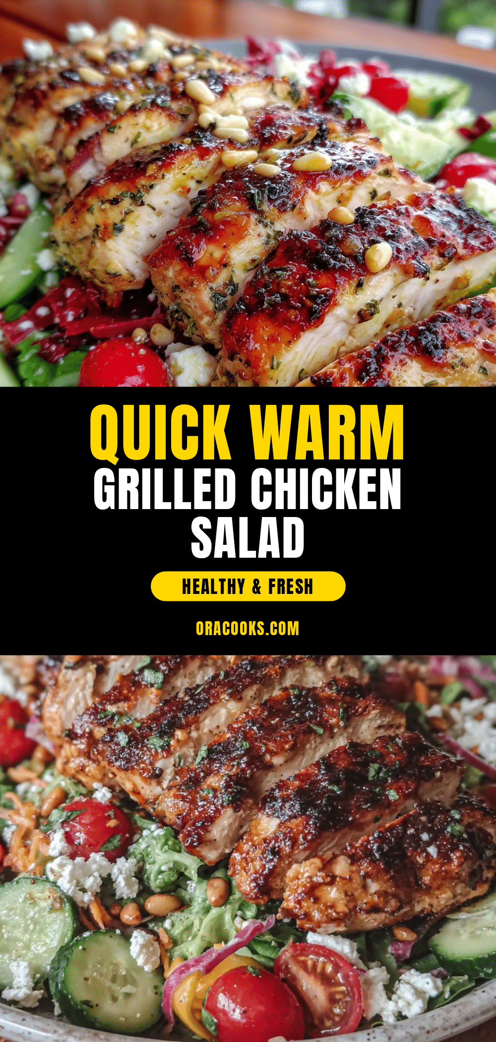 quick warm grilled chicken salad recipe