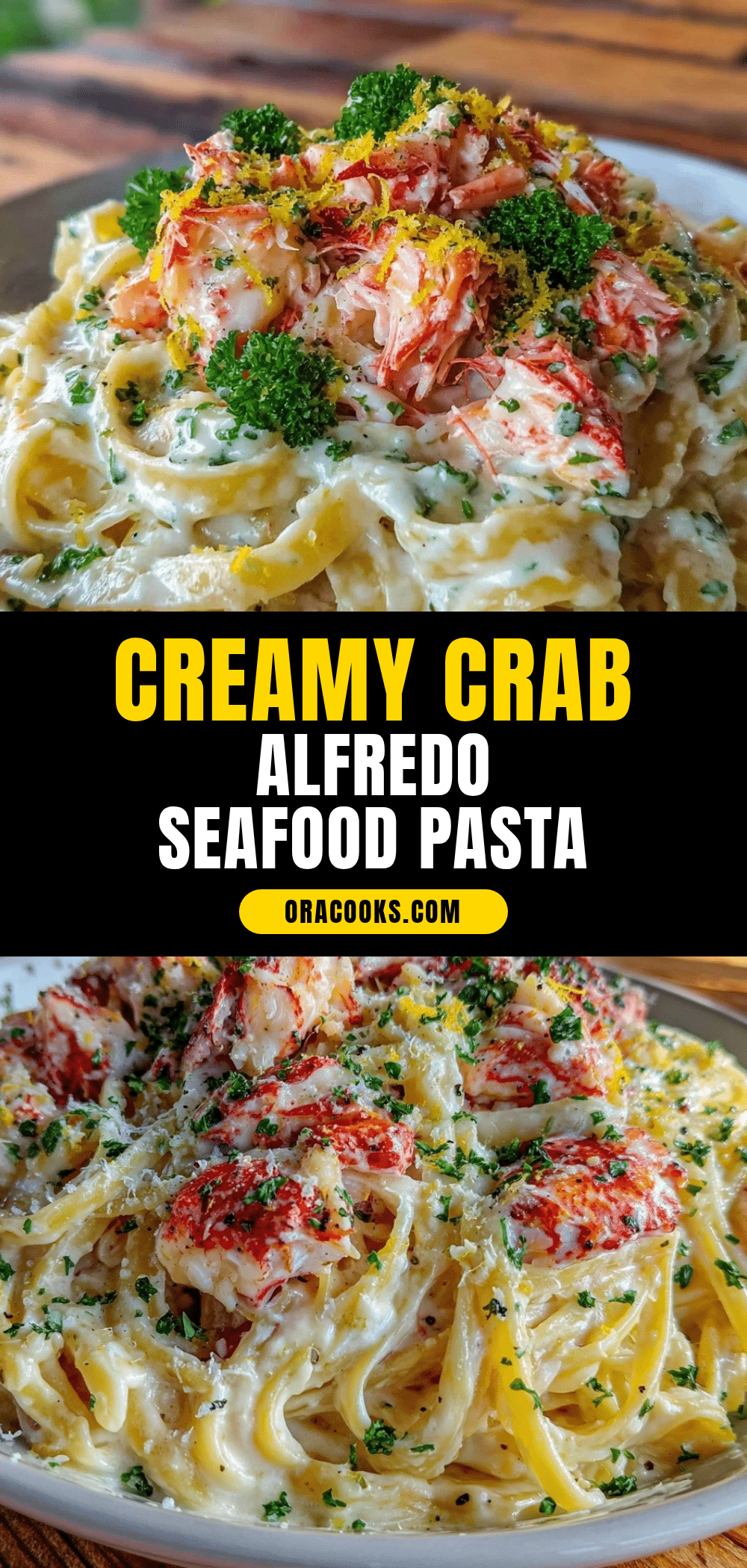 crab alfredo seafood pasta recipe