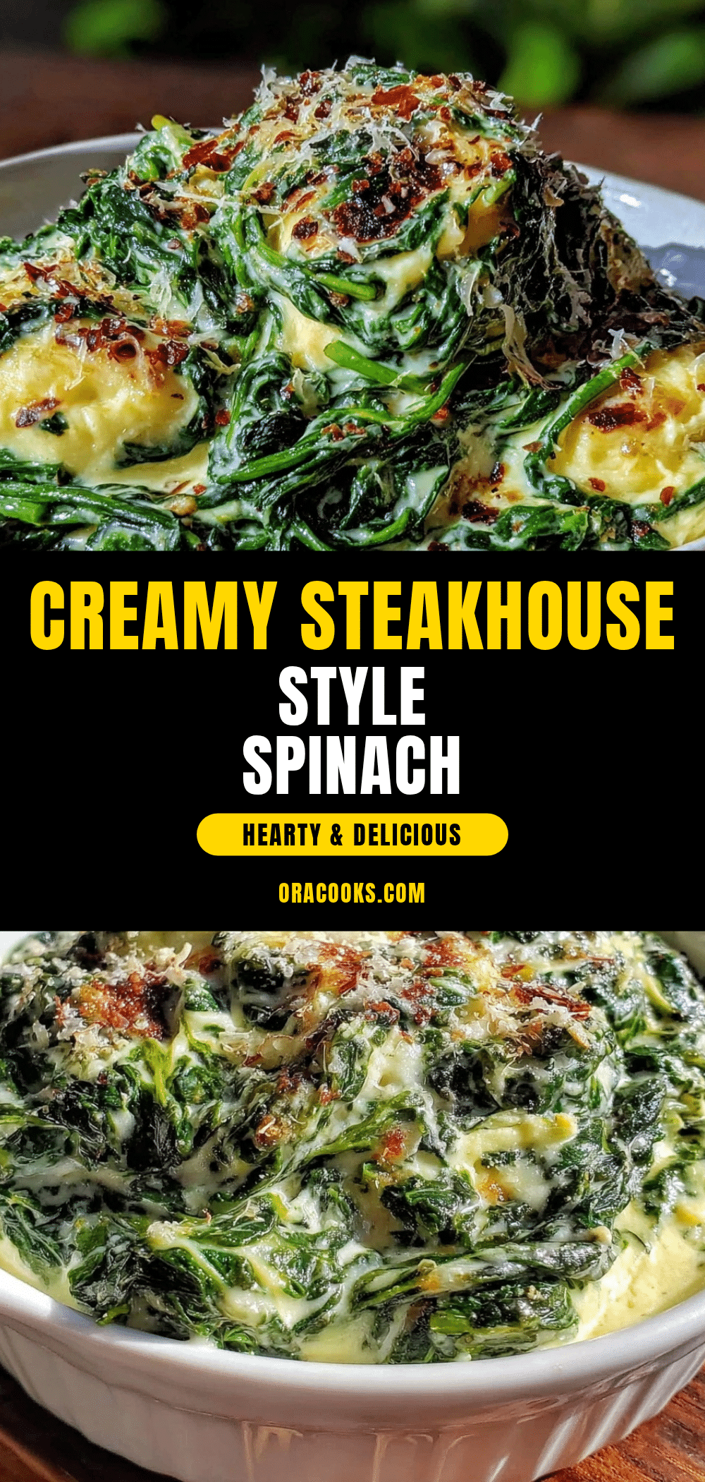 creamy steakhouse style creamed spinach recipe