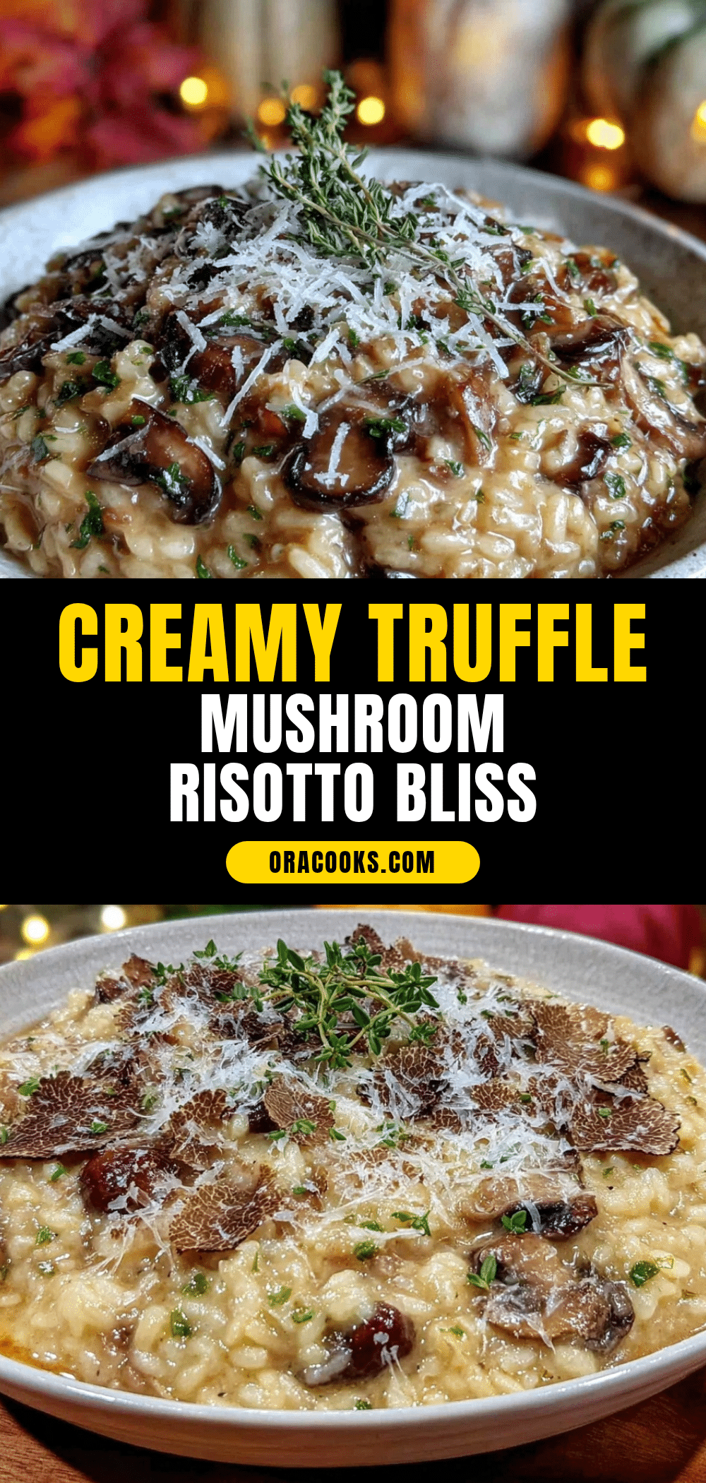 creamy truffle mushroom risotto recipe
