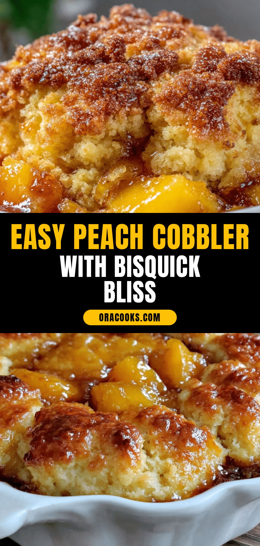 easy beginners peach cobbler with bisquick recipe