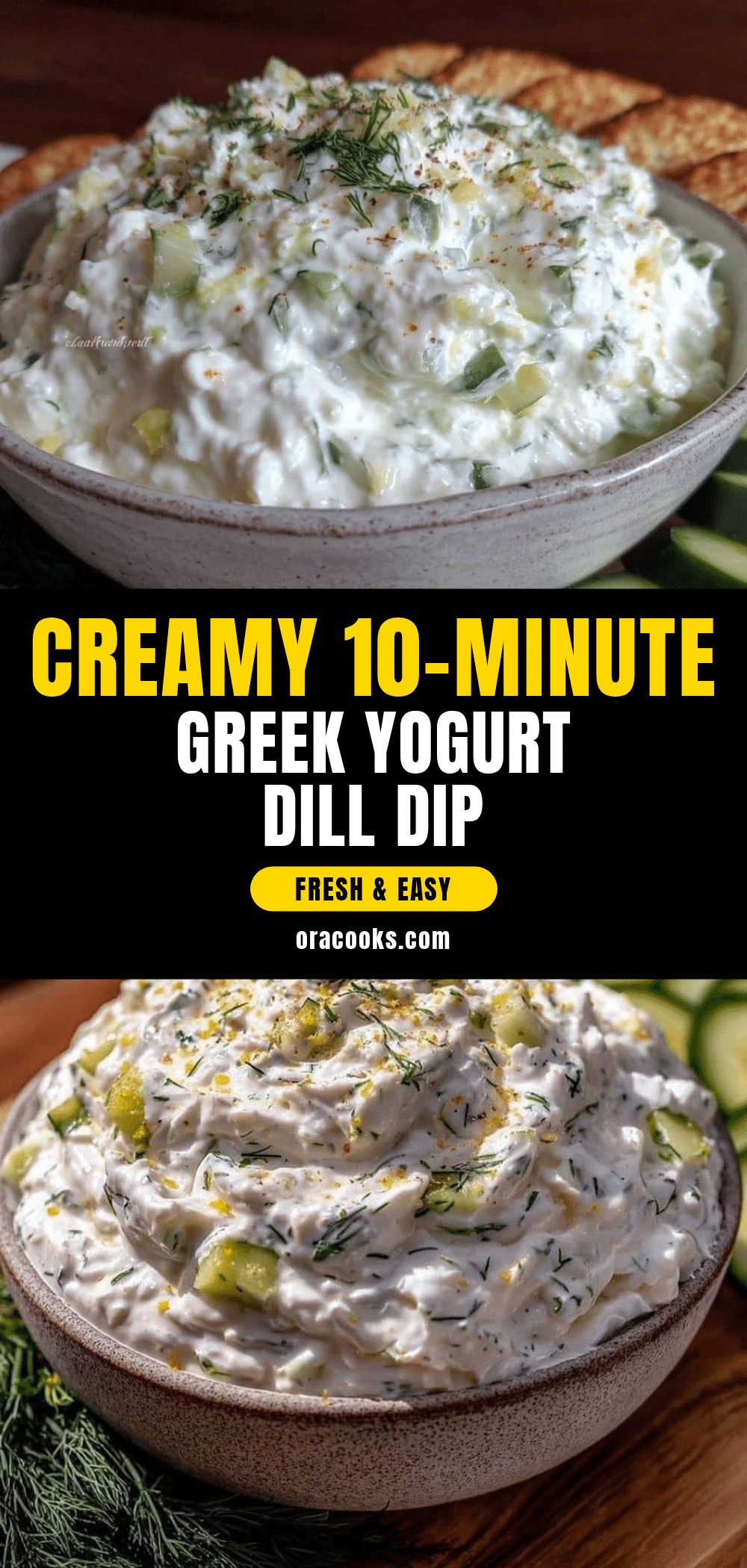 fresh greek yogurt cucumber dill dip recipe