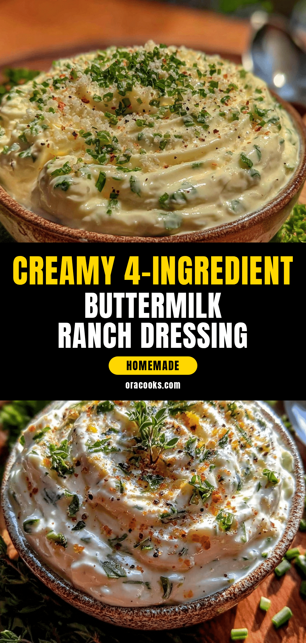 homemade buttermilk ranch dressing recipe
