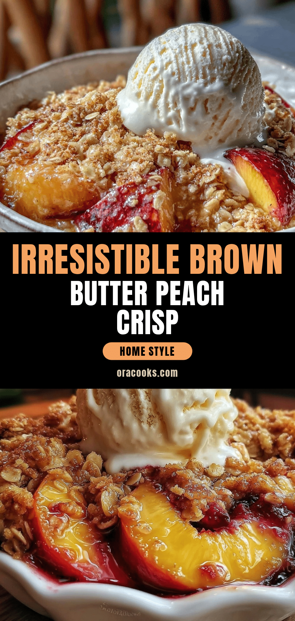 brown butter peach crisp recipe