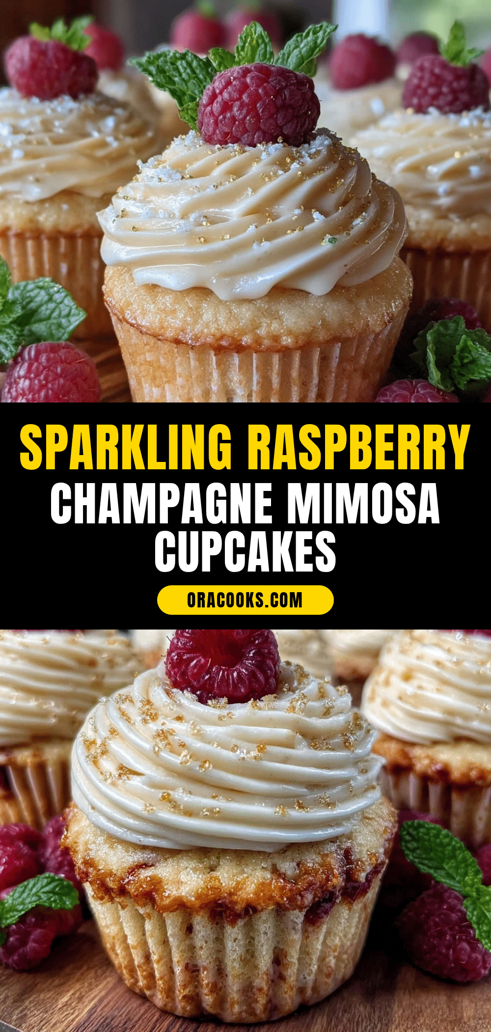 champagne raspberry mimosa cupcakes recipe