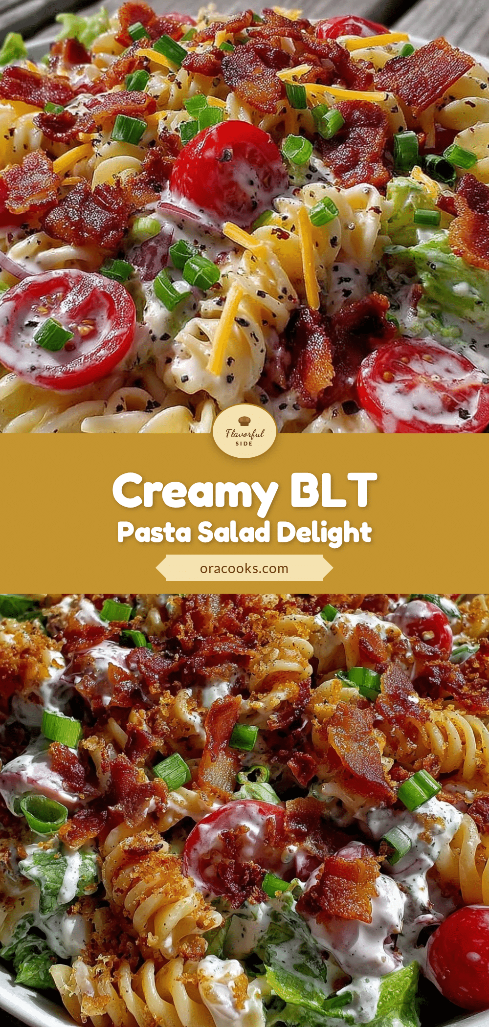 creamy BLT pasta salad recipe