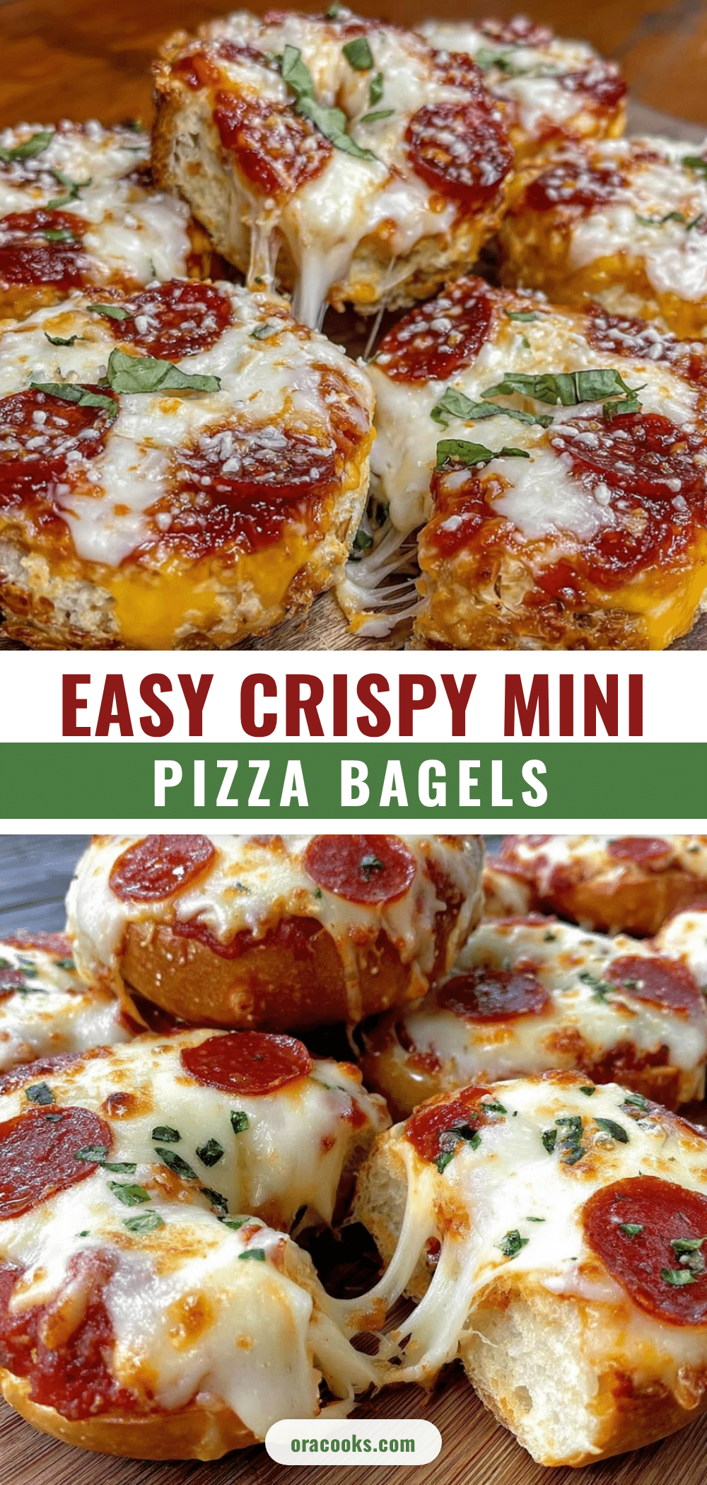 crispy mini pizza bagels recipe