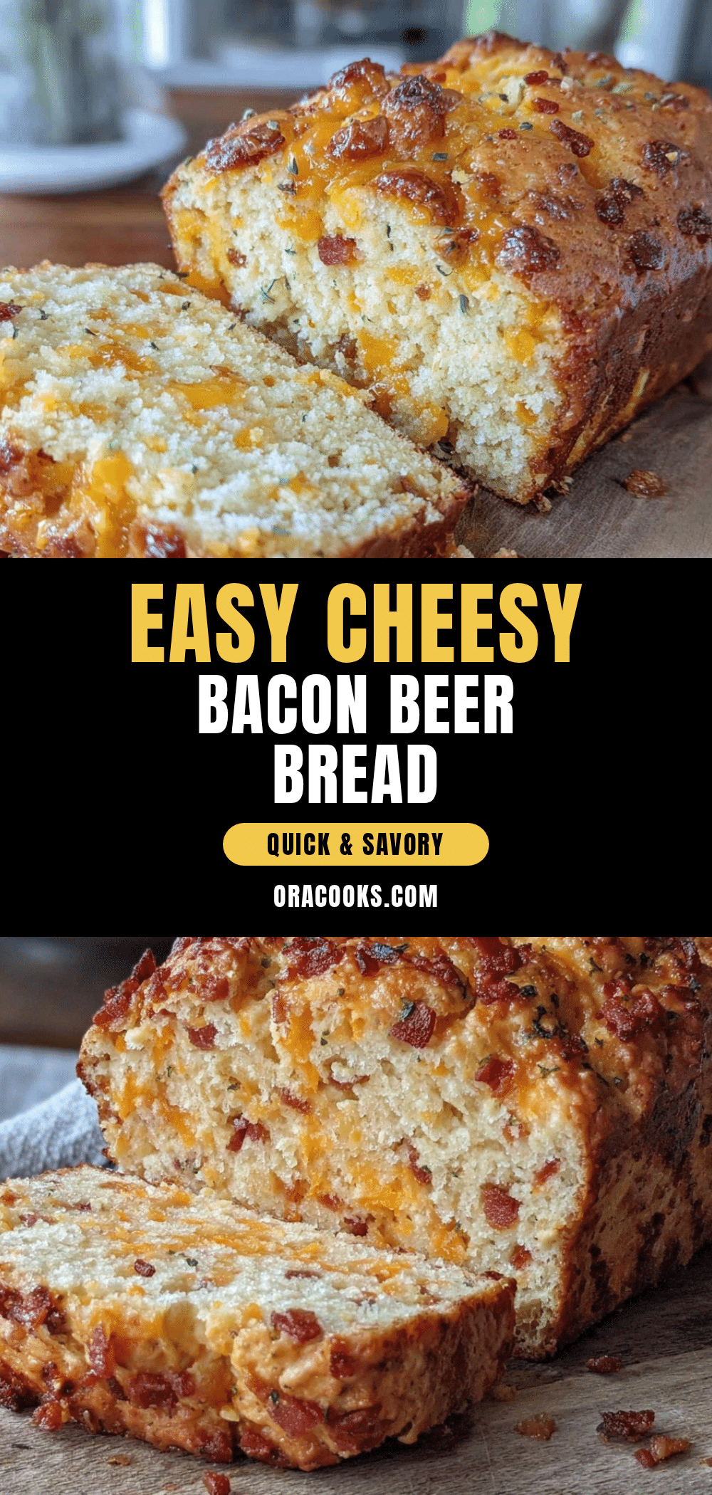 Easy Cheesy Bacon Beer Bread recipe