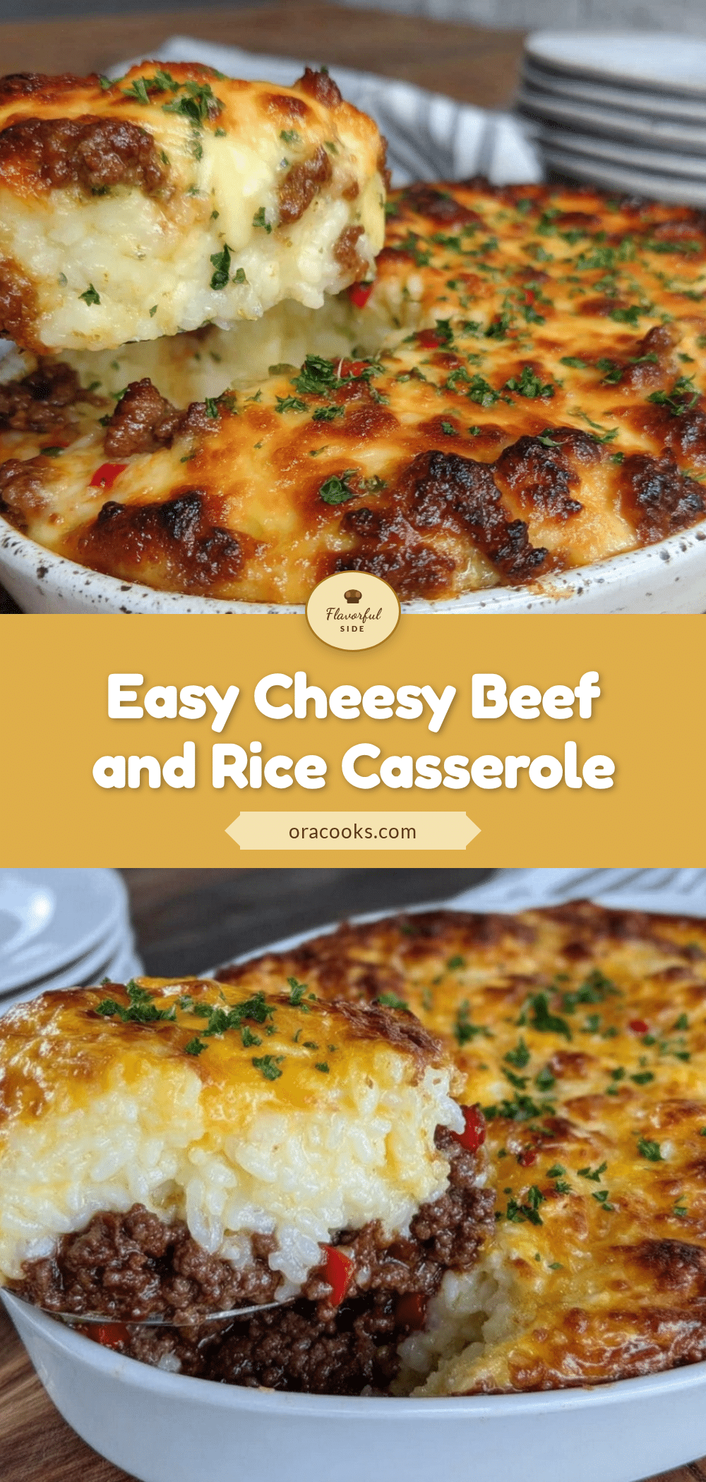 easy cheesy beef and rice casserole recipe