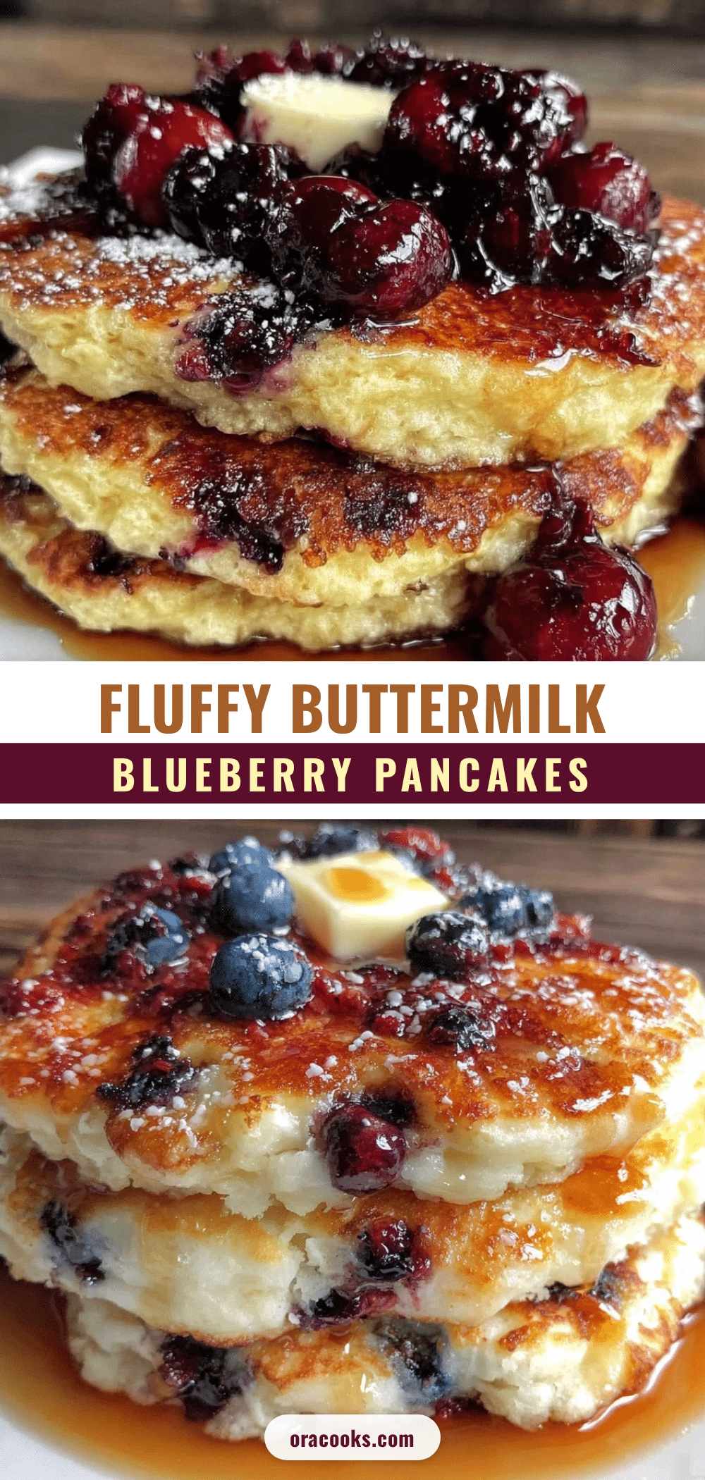 fluffy buttermilk blueberry pancakes recipe
