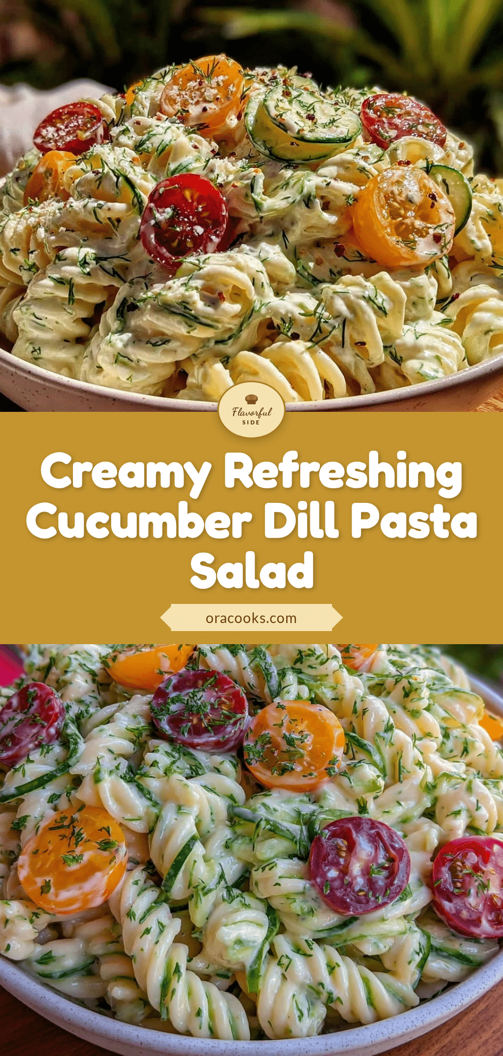 fresh creamy cucumber dill pasta salad recipe