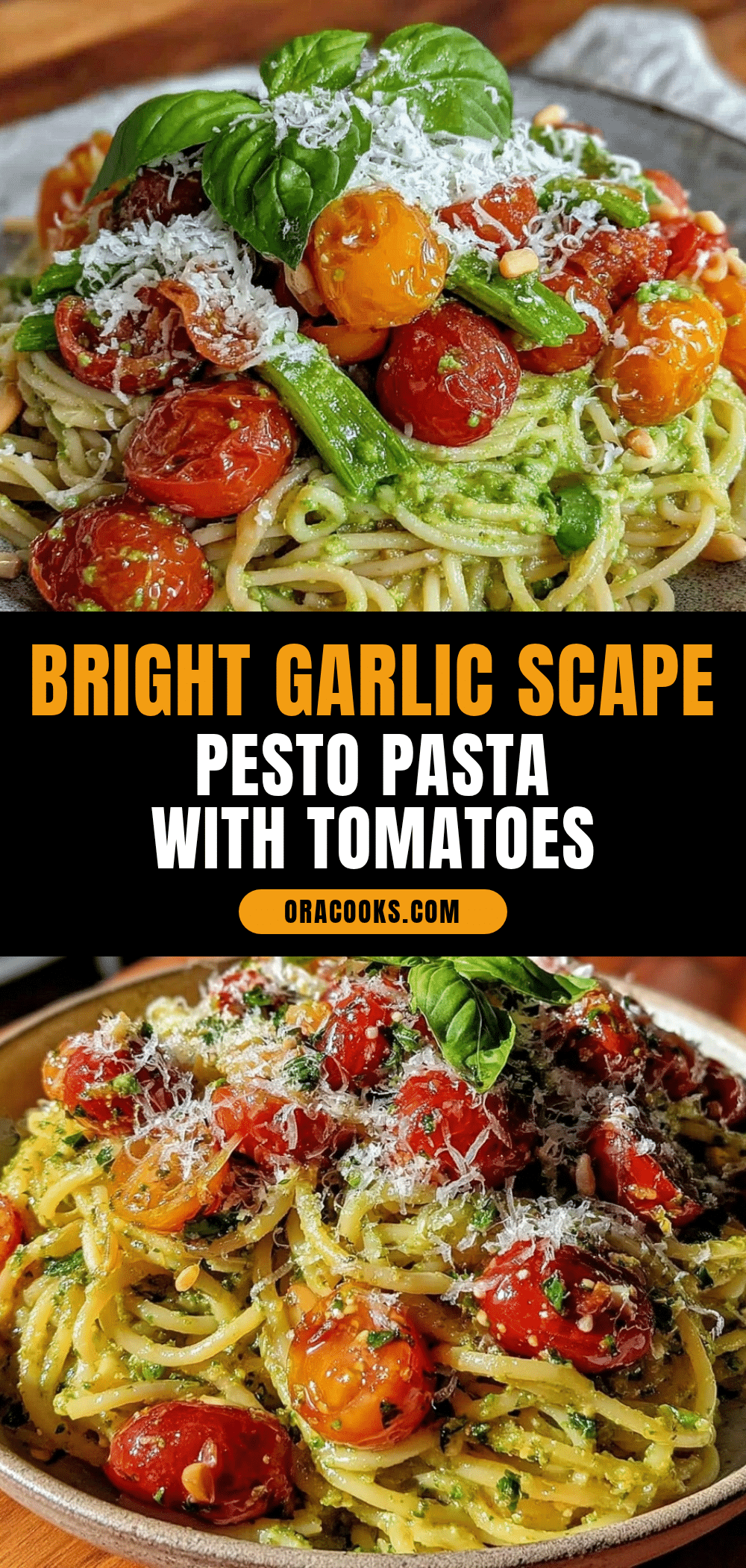 fresh garlic scape pesto pasta recipe