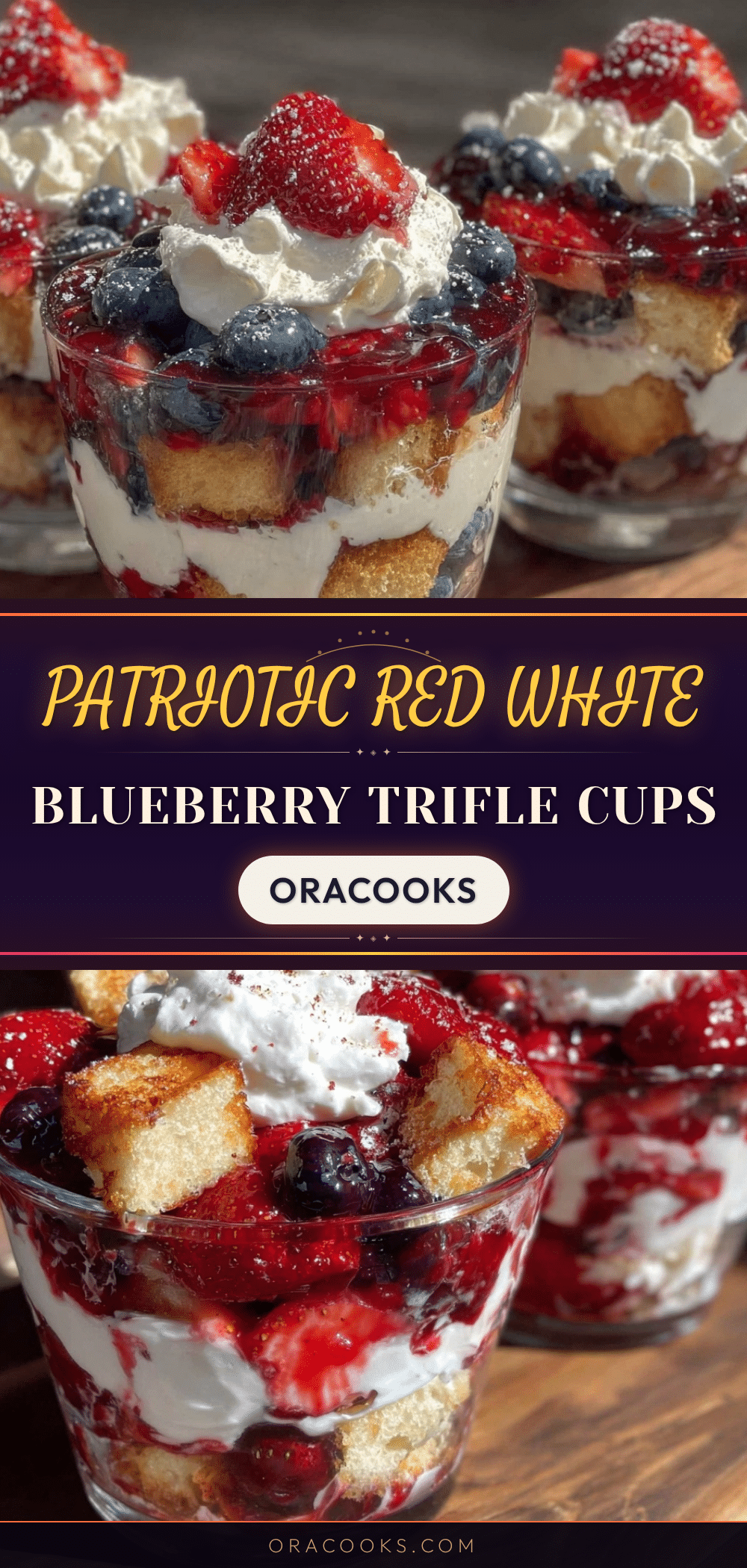 fresh red white and blue berry trifle cups recipe