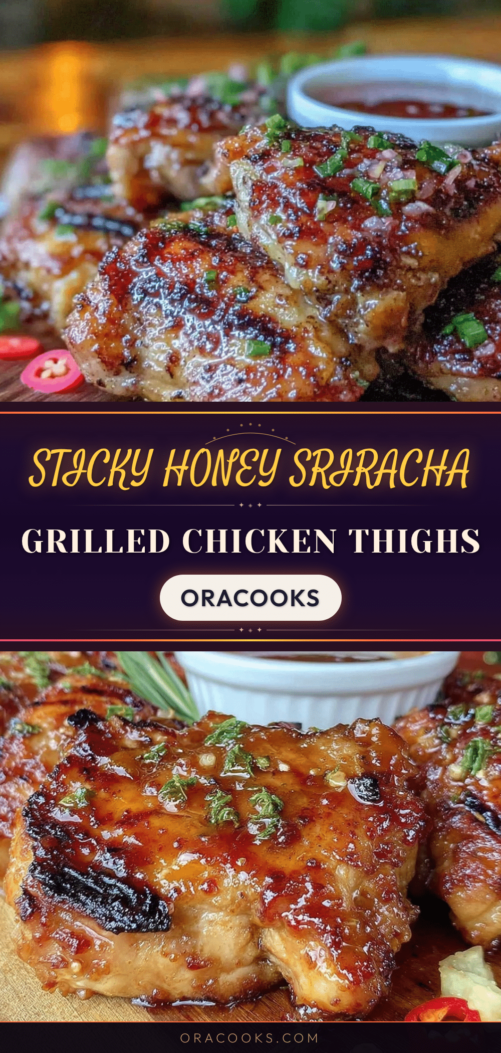 honey sriracha grilled chicken thighs recipe