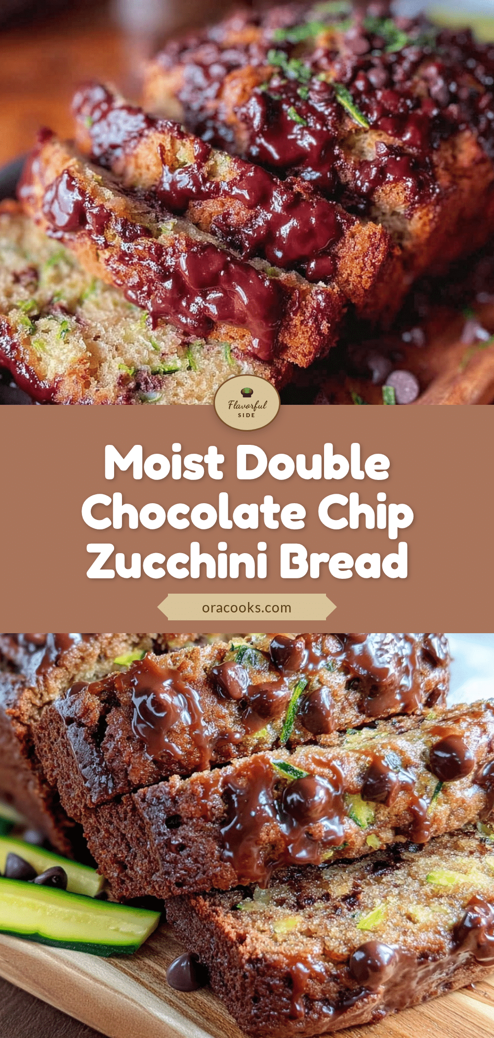 moist double chocolate chip zucchini bread recipe