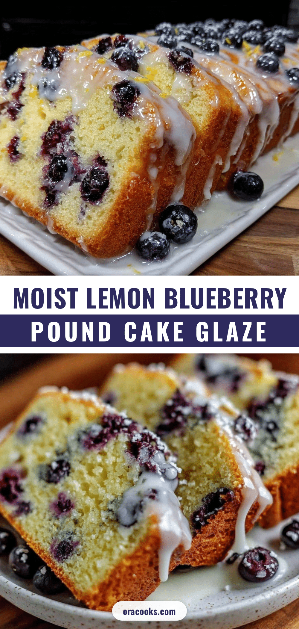 Moist Lemon Blueberry Pound Cake recipe