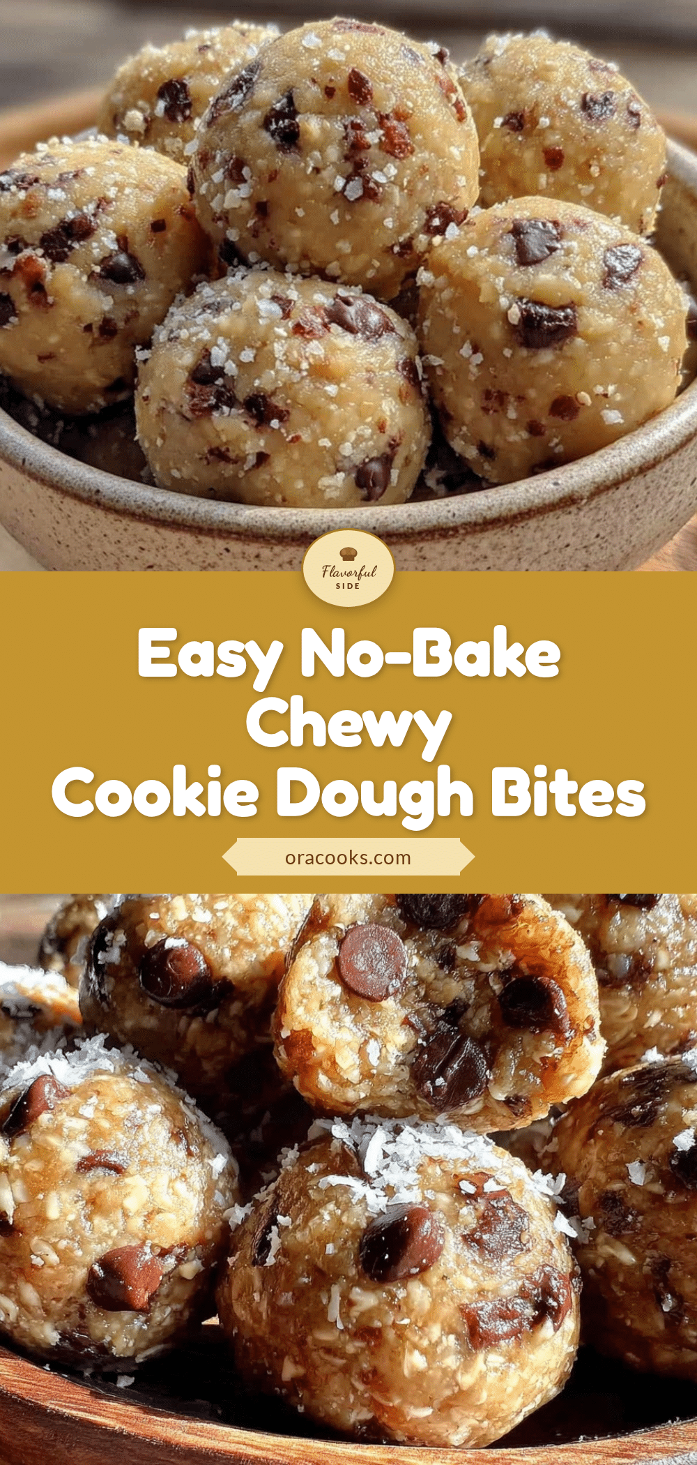 no-bake cookie dough energy bites recipe