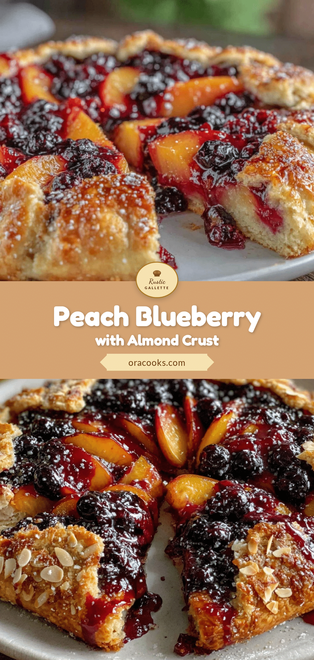 rustic peach blueberry galette recipe