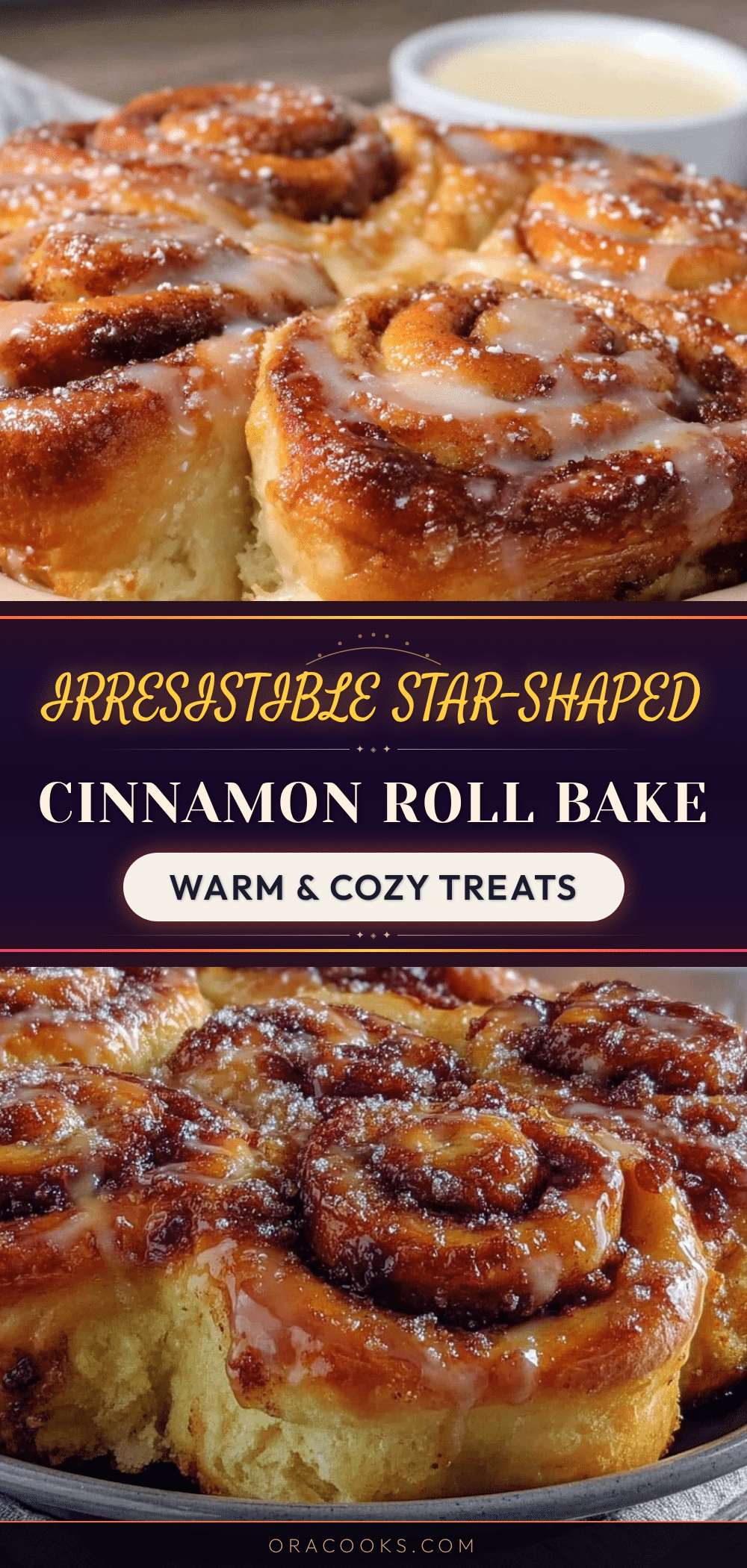 star-shaped cinnamon roll bake recipe