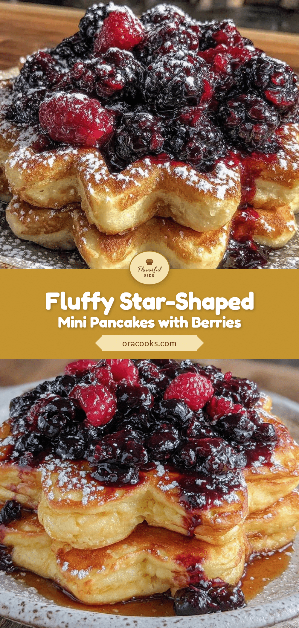 star-shaped mini pancakes recipe