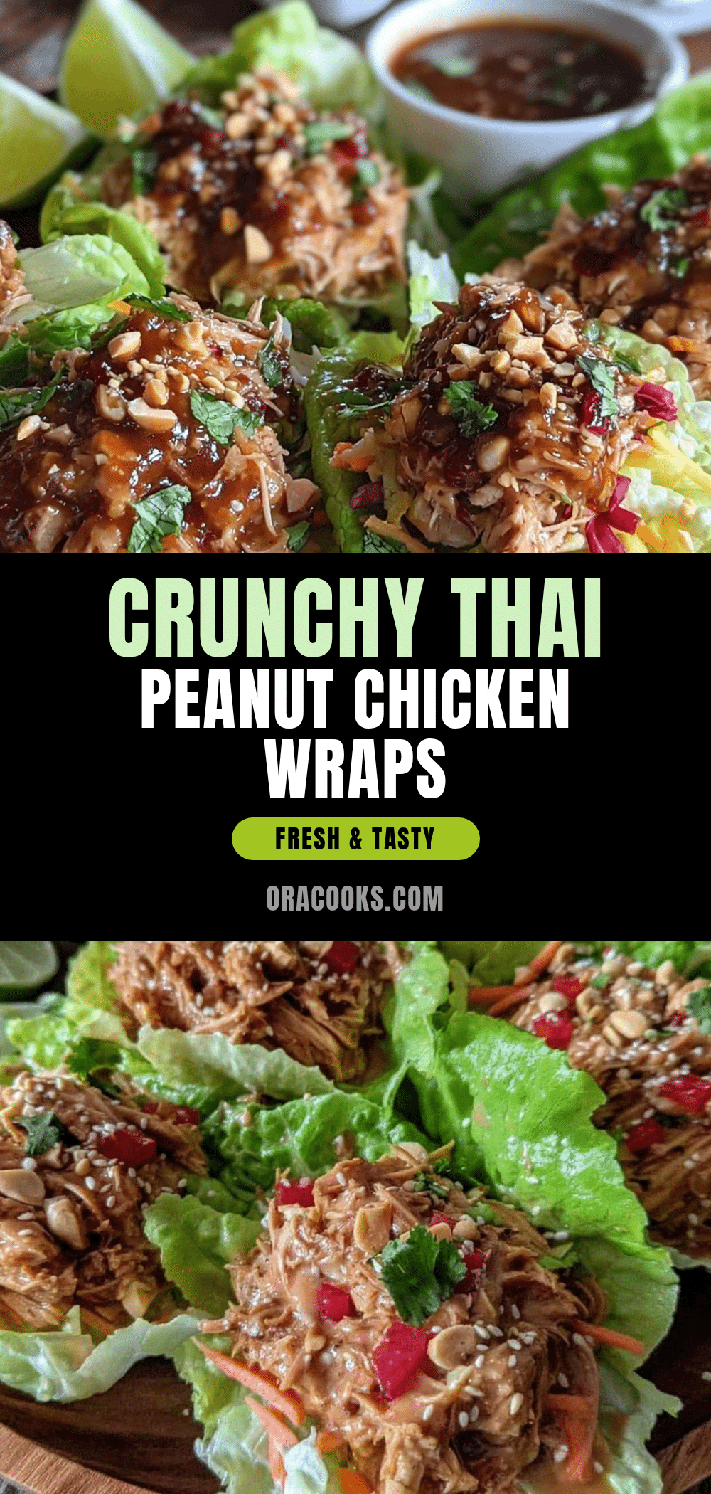 thai peanut chicken lettuce wraps recipe