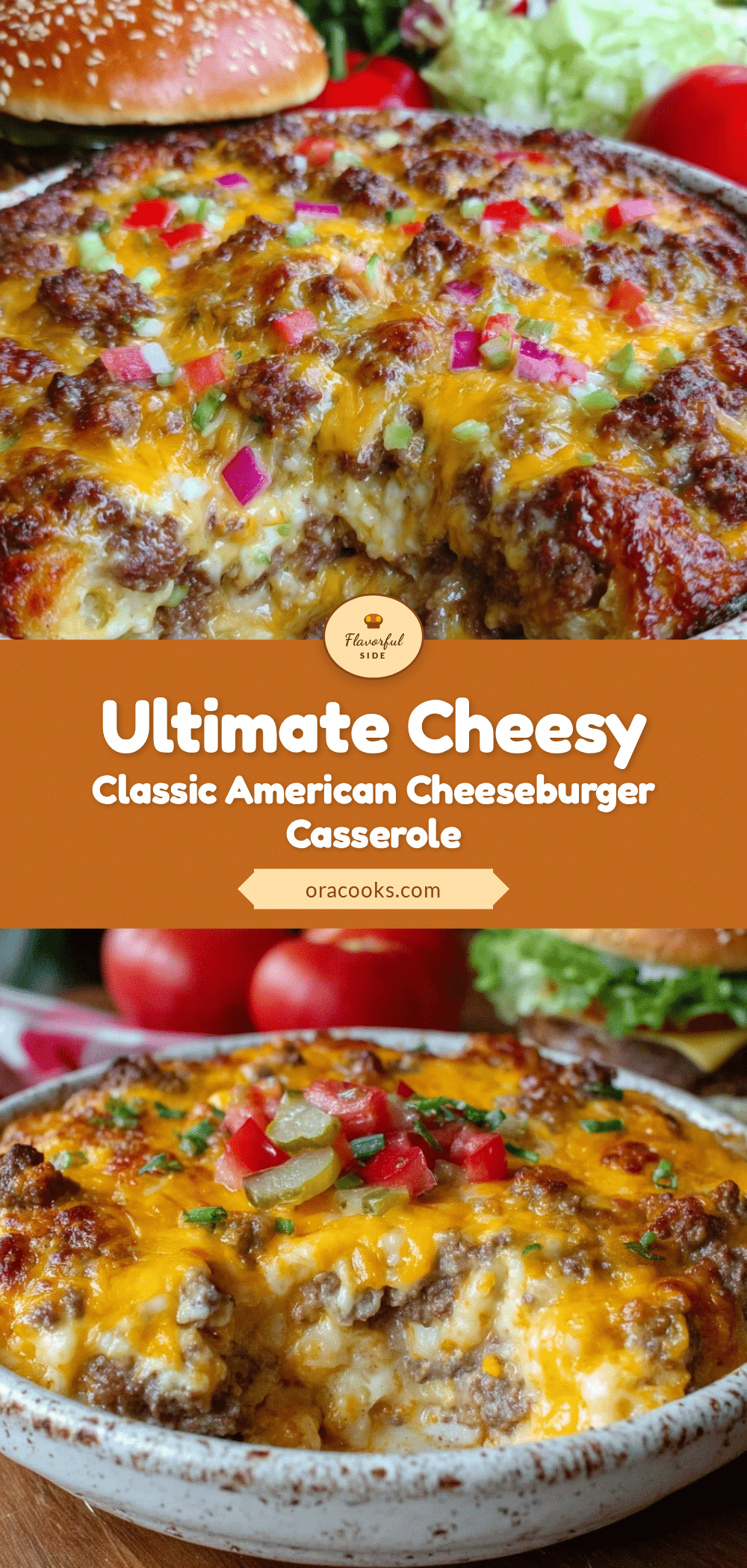 Ultimate Cheesy Classic American Cheeseburger Casserole recipe