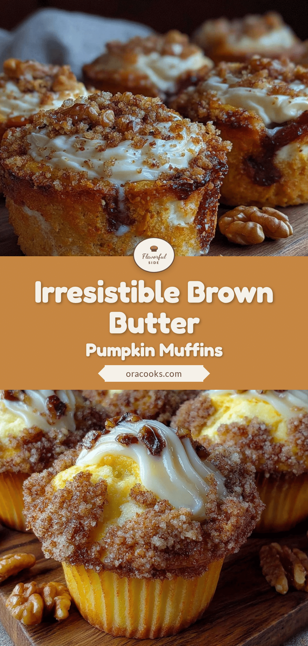 brown butter pumpkin cream cheese muffins recipe
