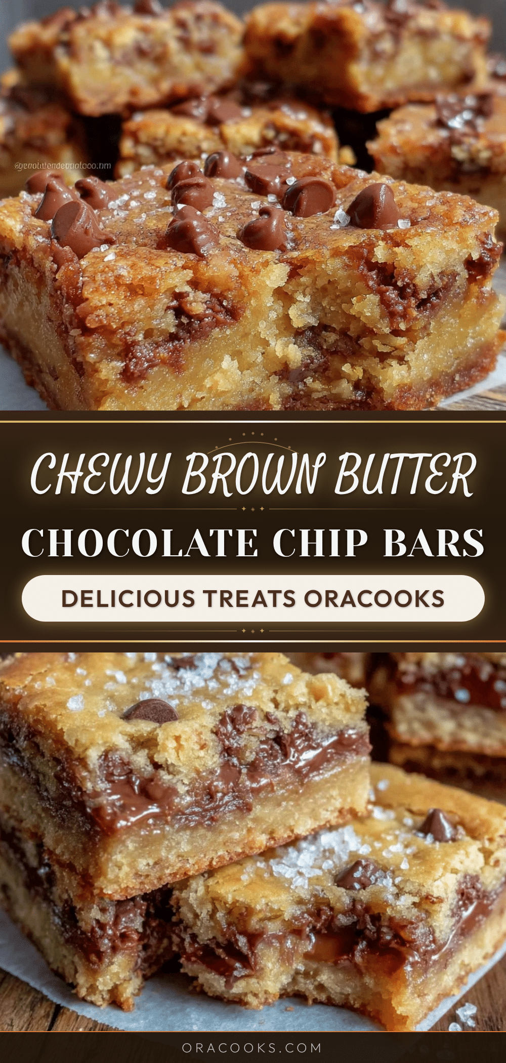 chewy brown butter chocolate chip cookie bars recipe