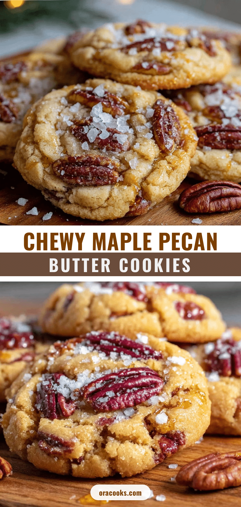 chewy maple pecan butter cookies recipe