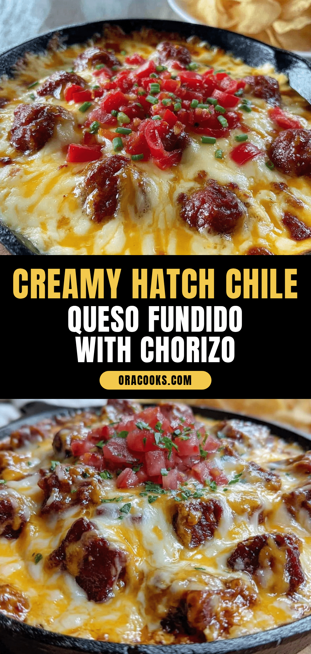 creamy hatch chile queso fundido recipe