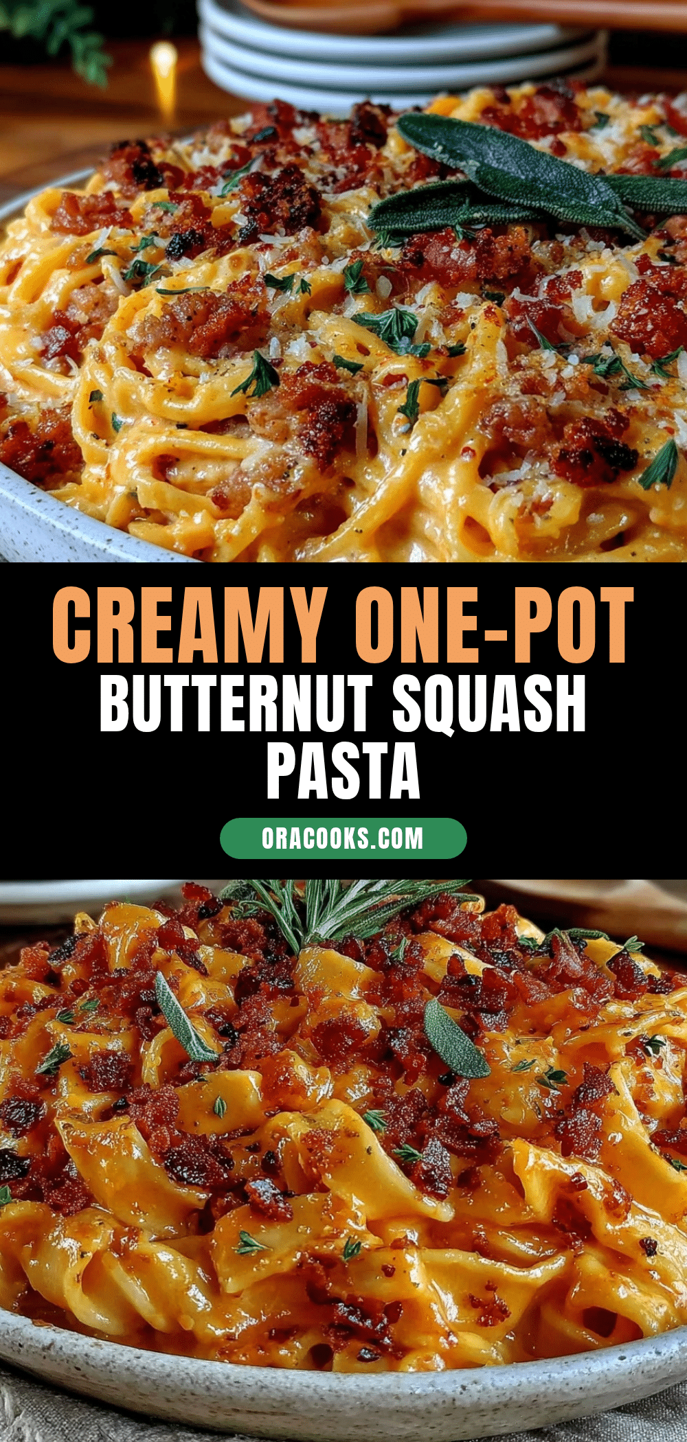 creamy one-pot butternut squash pasta recipe