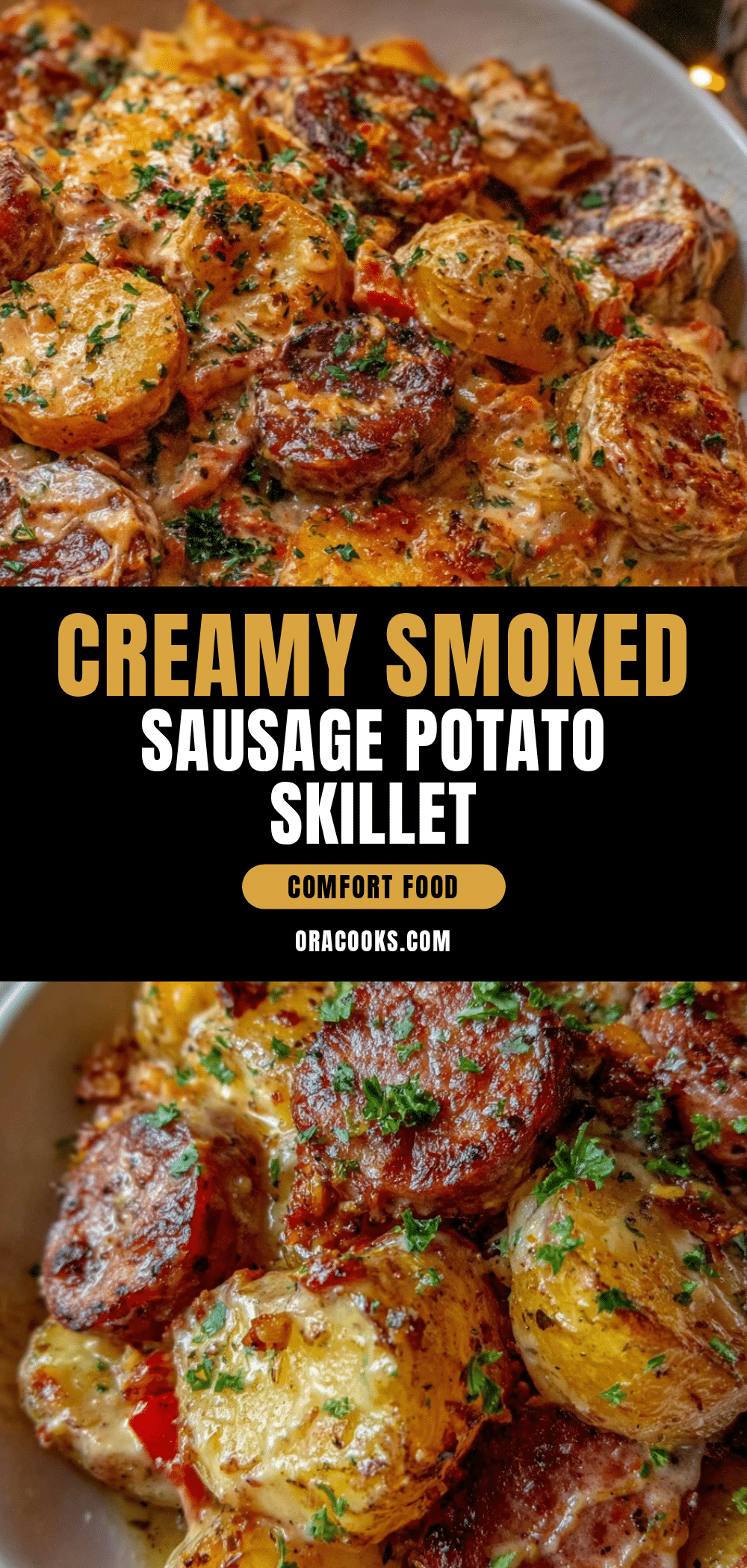 creamy smoked sausage and potato skillet recipe