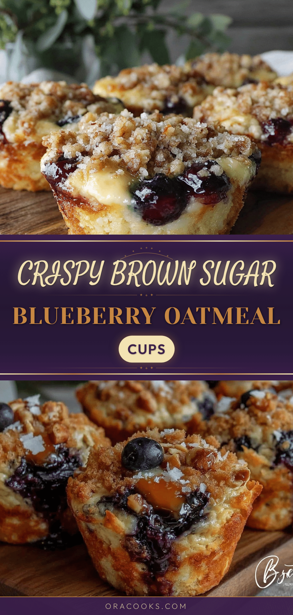 crispy baked blueberry oatmeal cups recipe