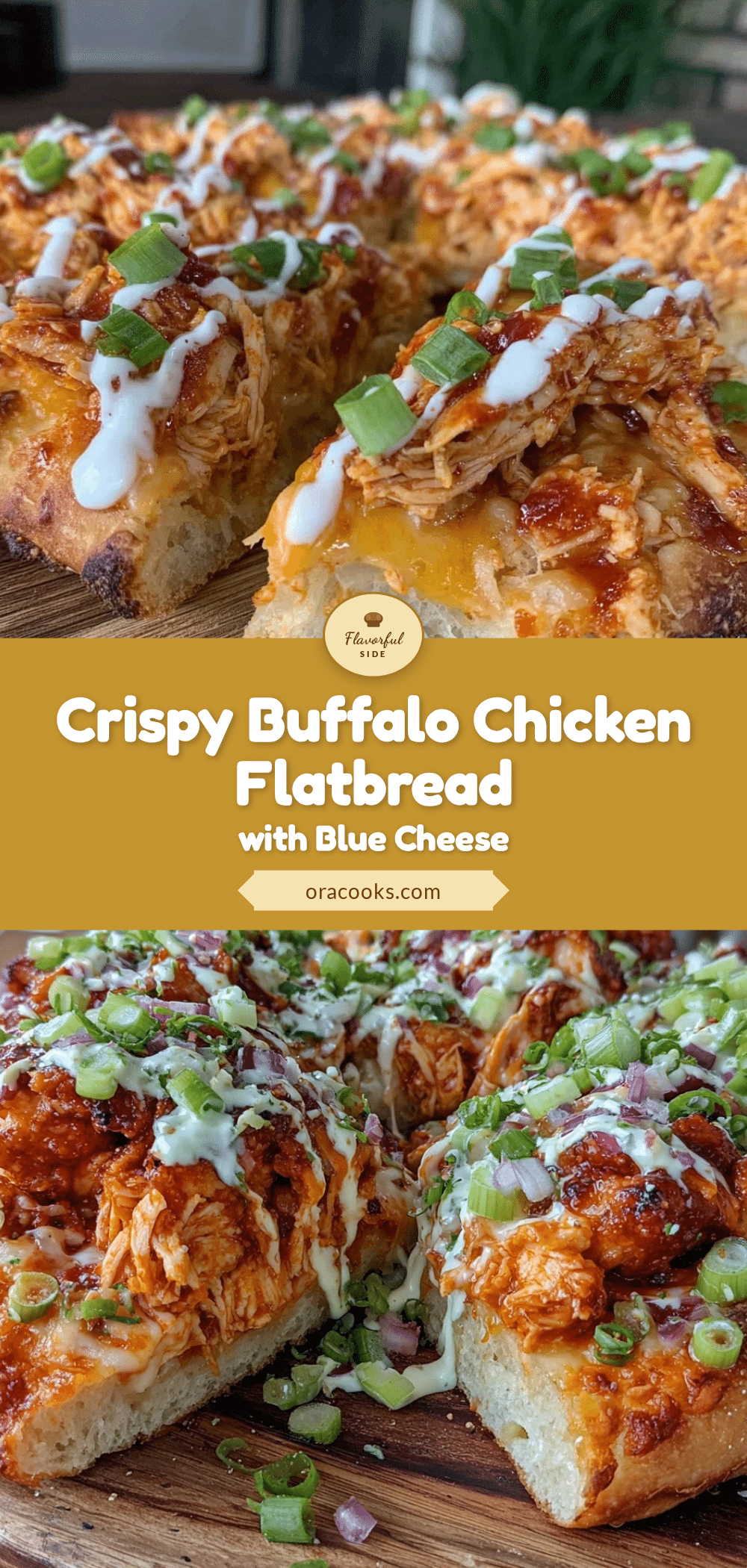 crispy buffalo chicken flatbread recipe