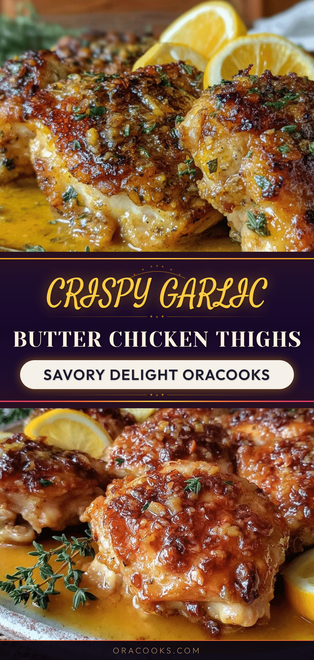 crispy garlic butter chicken thighs recipe
