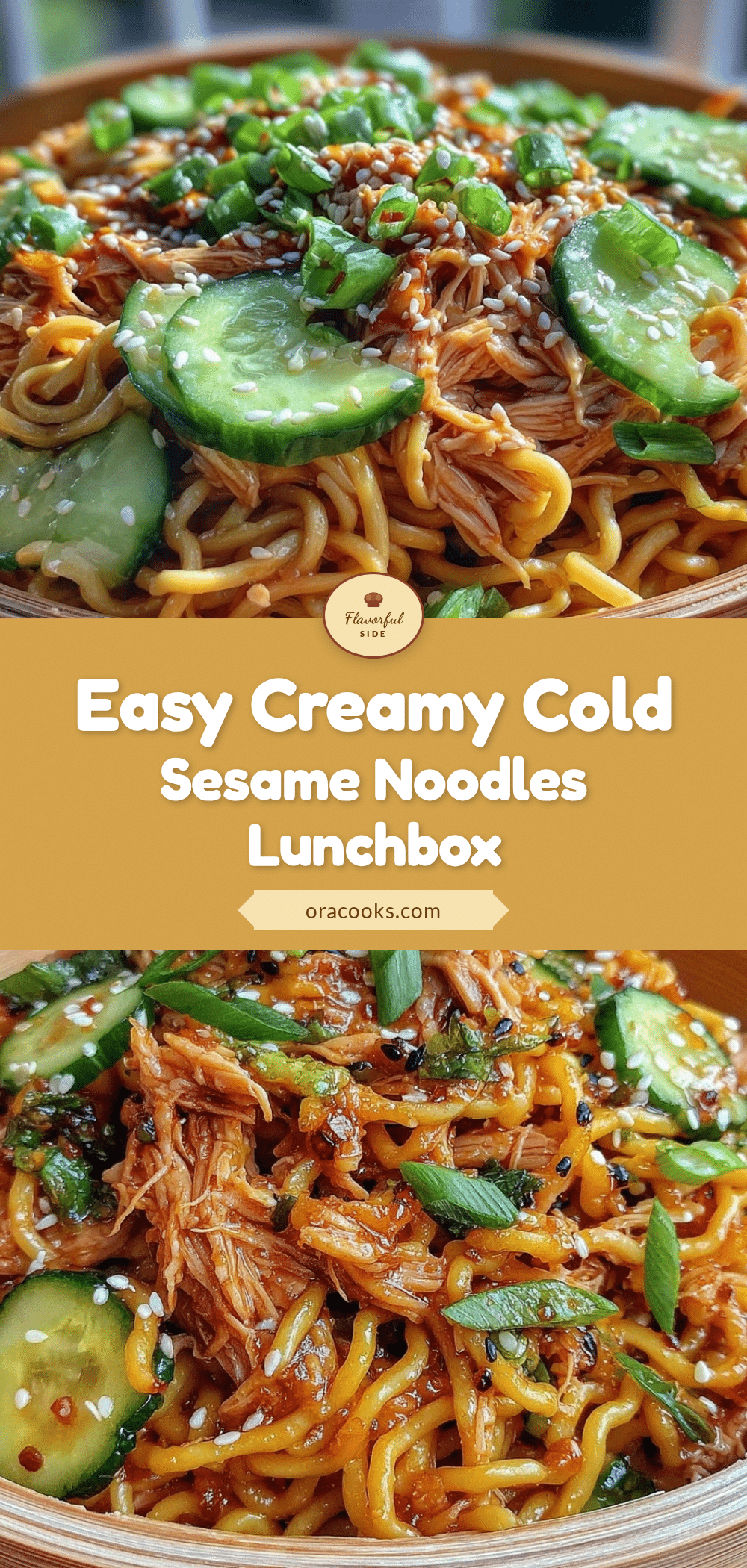 easy cold sesame noodle lunchbox recipe
