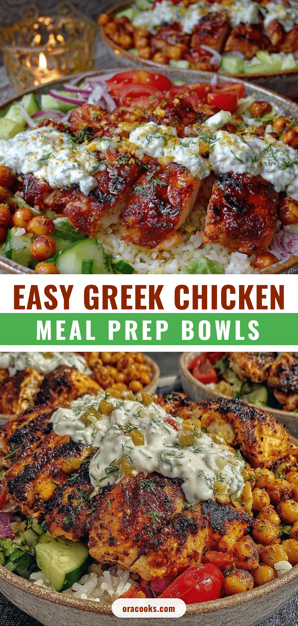easy greek chicken meal prep bowl recipe