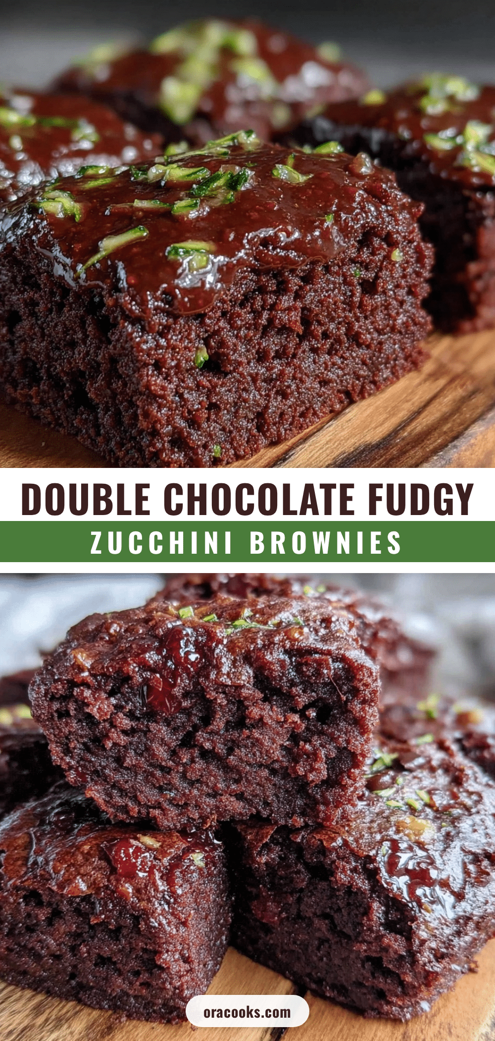 fudgy double chocolate zucchini brownies recipe