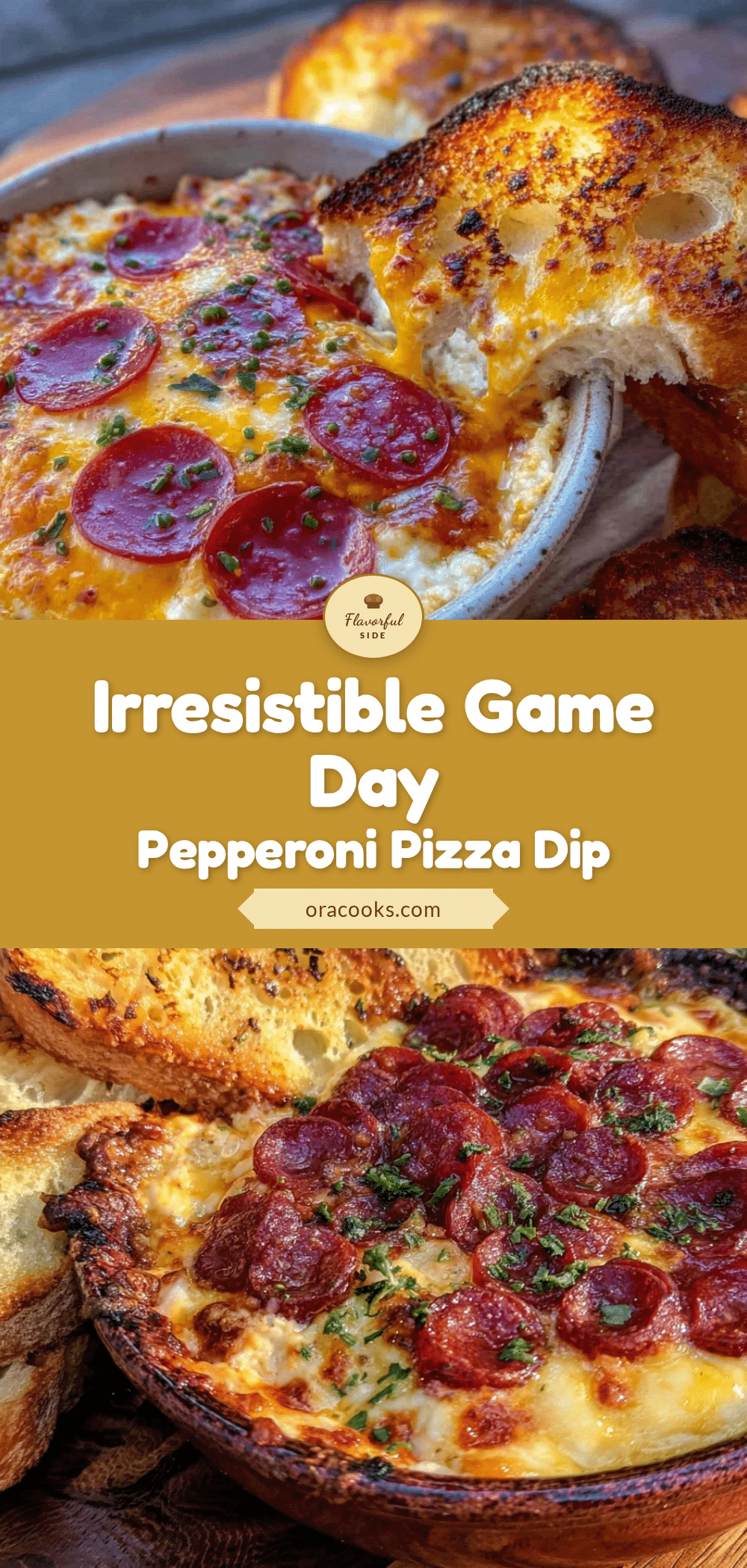game day pepperoni pizza dip recipe