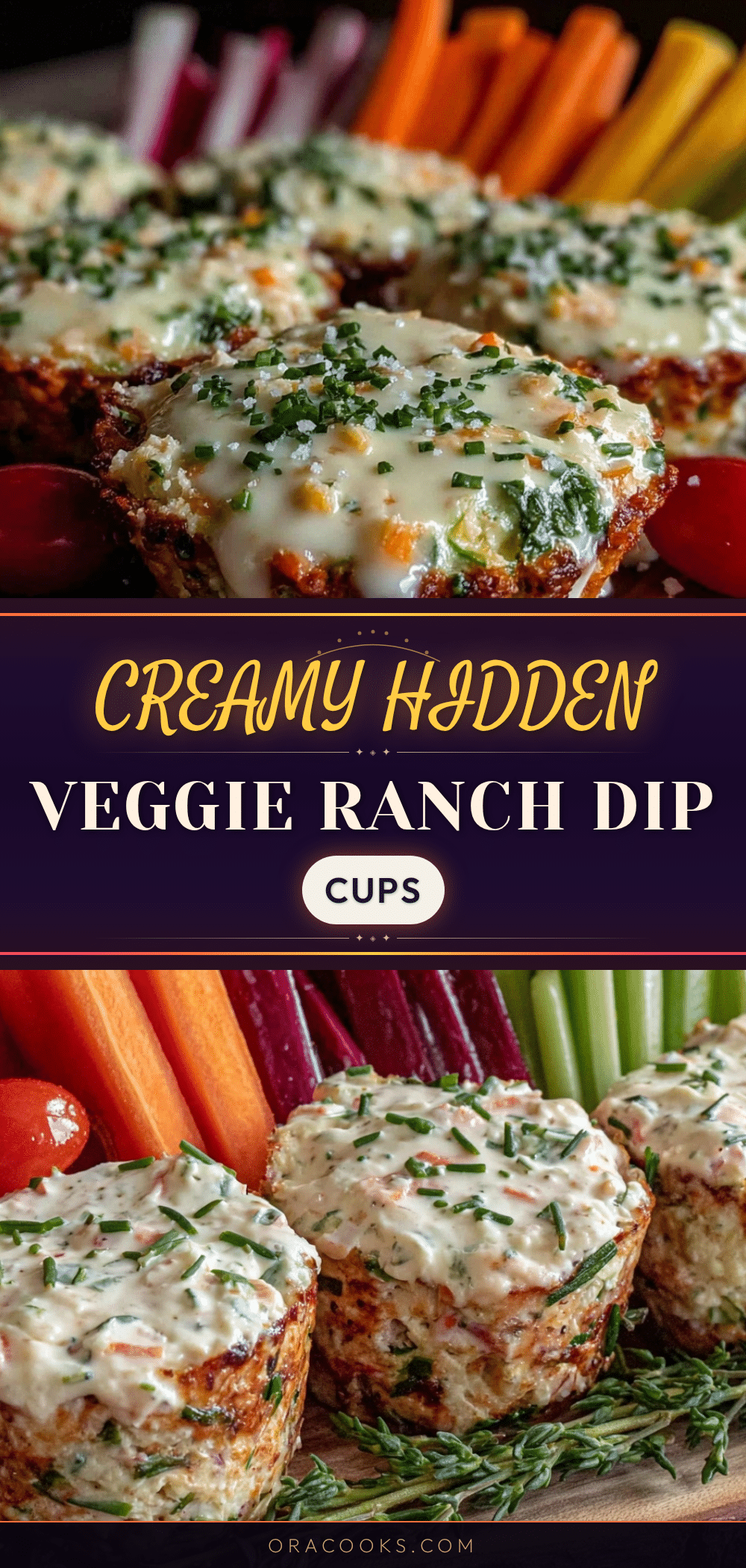 Healthy Hidden Veggie Ranch Dip Cups recipe