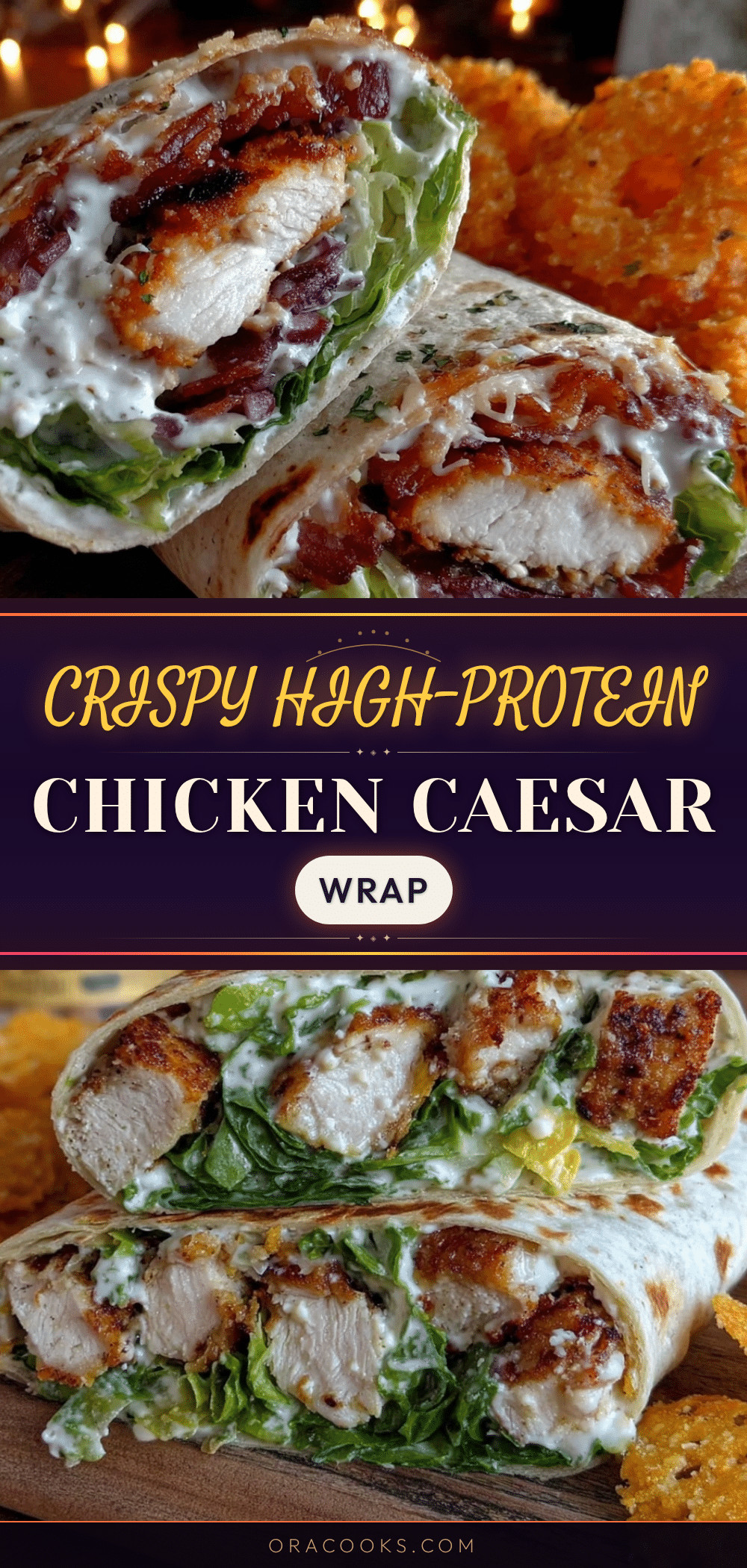 Healthy High-Protein Chicken Caesar Wrap recipe