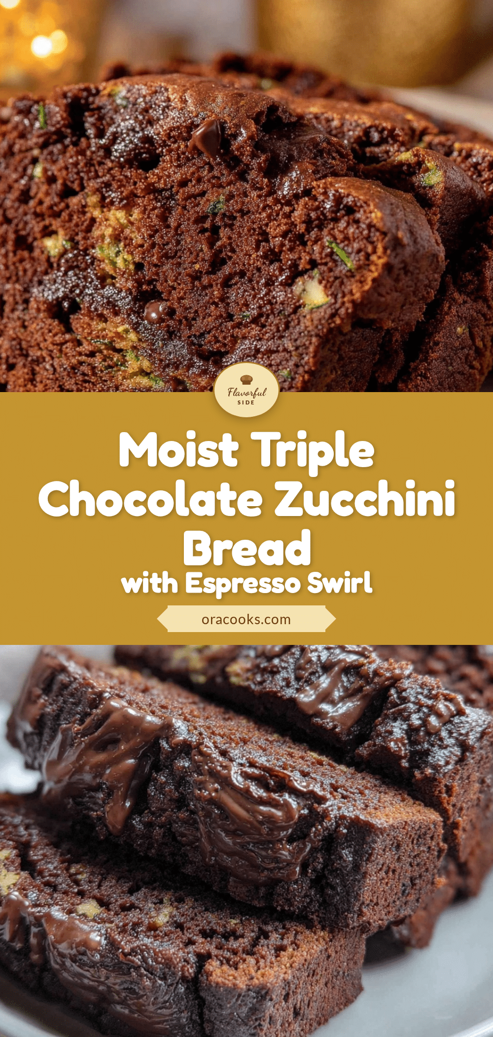 moist triple chocolate zucchini bread recipe