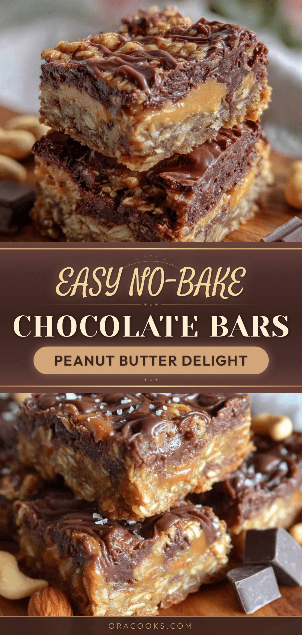 no-bake chocolate peanut butter granola bars recipe
