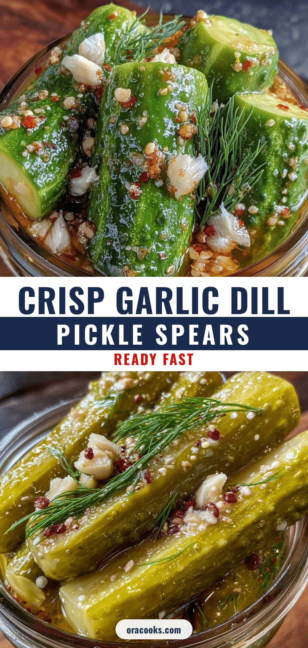 quick garlic dill refrigerator pickle spears recipe