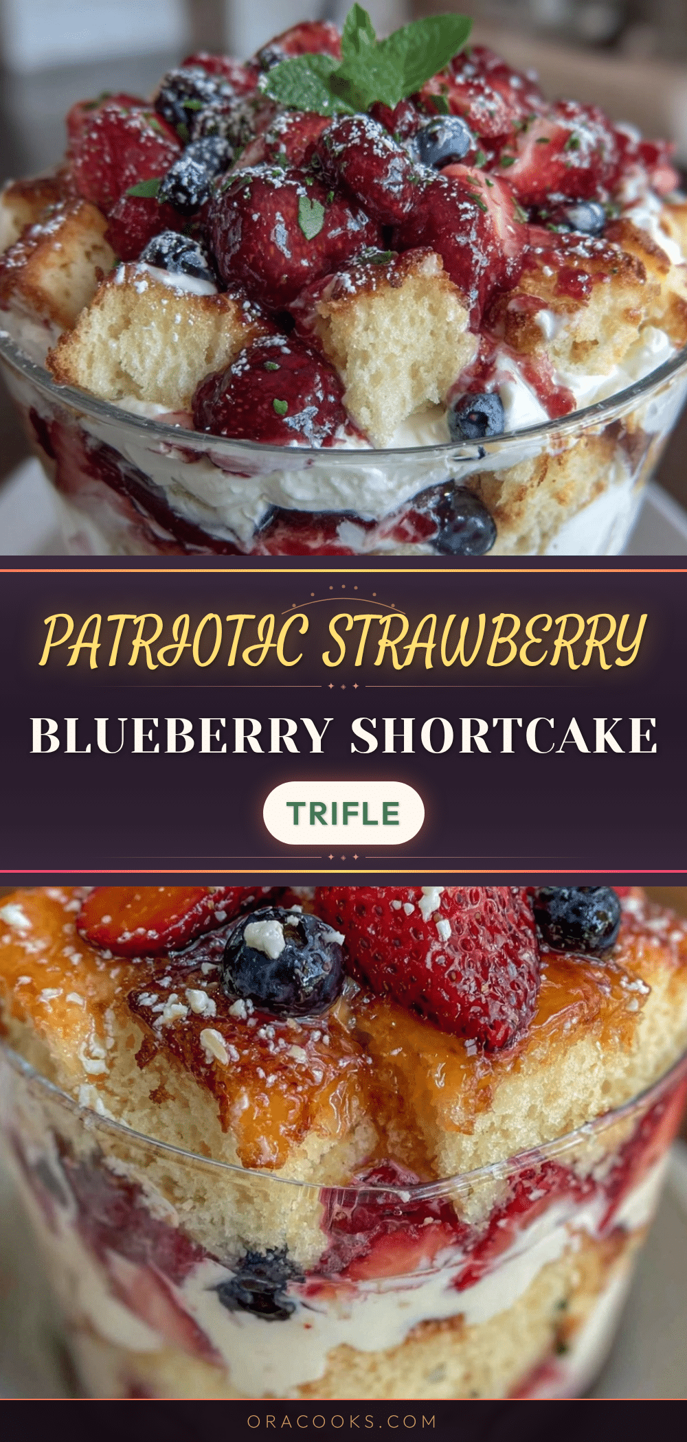 strawberry blueberry shortcake flag trifle recipe