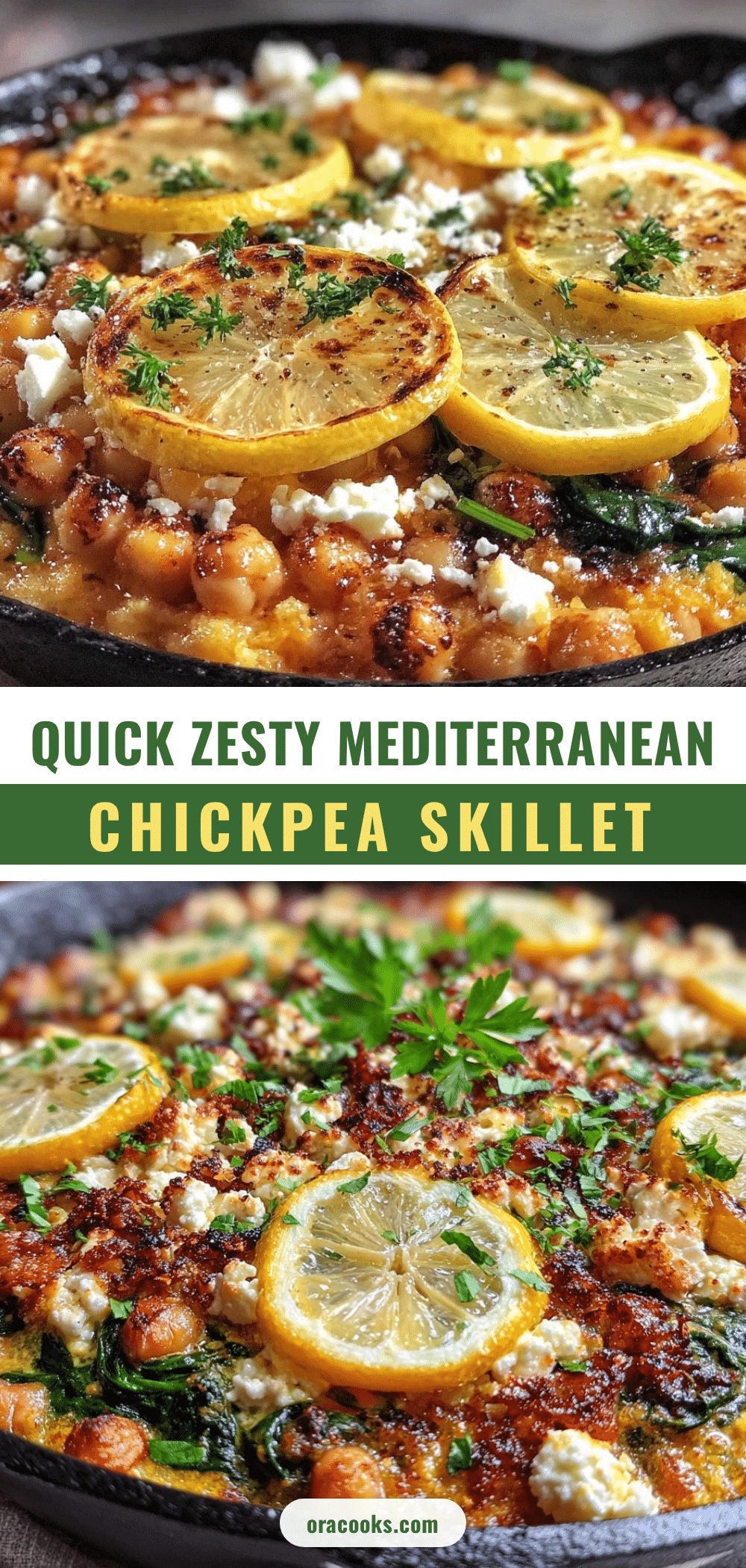 zesty mediterranean chickpea skillet recipe