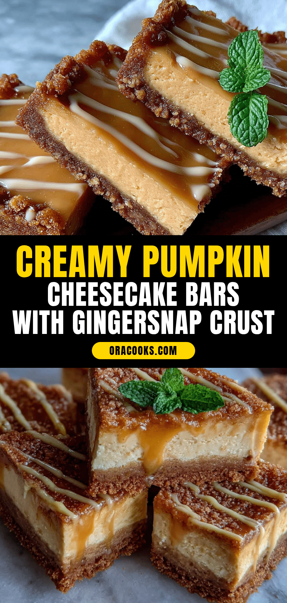 creamy pumpkin cheesecake bars recipe